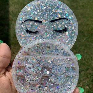 Glitter Eyelash Tray with Lid